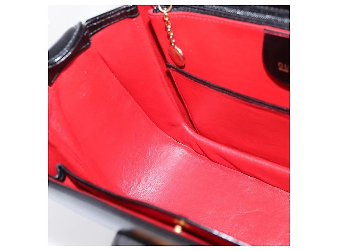 Sac à main GUCCI Bamboo en cuir 2 voies Noir Or 000 926 0633 Auth ep16411V Doré - vue 21