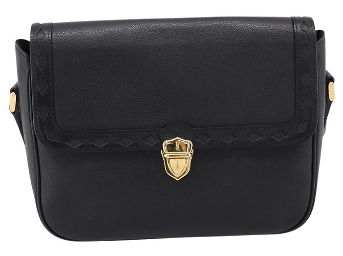 Autre Marque Bolsa de Ombro Saint Laurent em Couro Preto e Ouro Auth bs37510A Dourado - vista 13