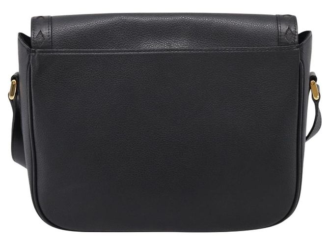 Autre Marque Bolsa de Ombro Saint Laurent em Couro Preto e Ouro Auth bs37510A Dourado - vista 2