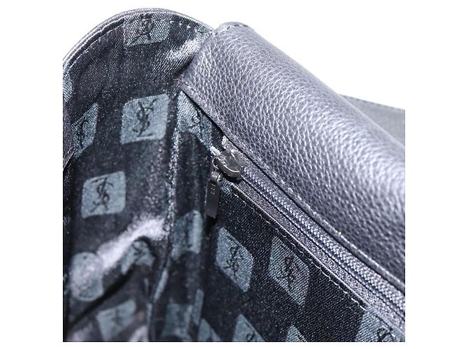 Autre Marque Bolsa de Ombro Saint Laurent em Couro Preto e Ouro Auth bs37510A Dourado - vista 20