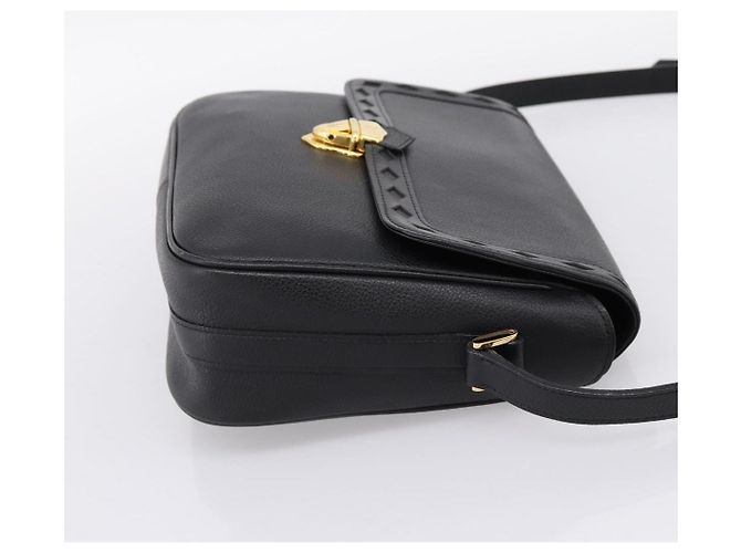 Autre Marque Bolsa de Ombro Saint Laurent em Couro Preto e Ouro Auth bs37510A Dourado - vista 4