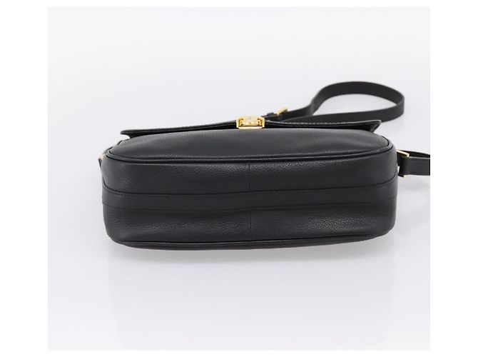 Autre Marque Bolsa de Ombro Saint Laurent em Couro Preto e Ouro Auth bs37510A Dourado - vista 5