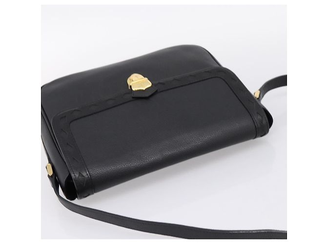 Autre Marque Bolsa de Ombro Saint Laurent em Couro Preto e Ouro Auth bs37510A Dourado - vista 6