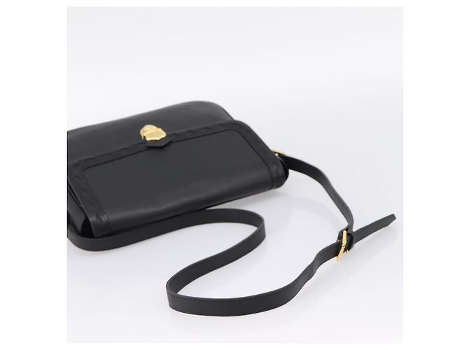Autre Marque Bolsa de Ombro Saint Laurent em Couro Preto e Ouro Auth bs37510A Dourado - vista 7