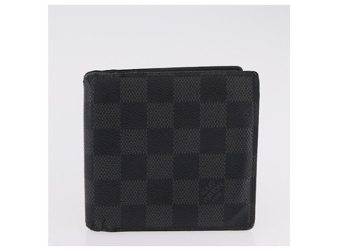 LOUIS VUITTON Damier Graphite Monogram Portefeuille Marco 2 Set Auth 206946 Damier ebene - vista 11