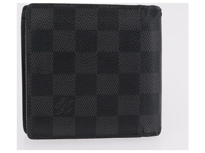 LOUIS VUITTON Damier Graphite Monogram Portefeuille Marco 2 Set Auth 206946 Damier ebene - vista 12