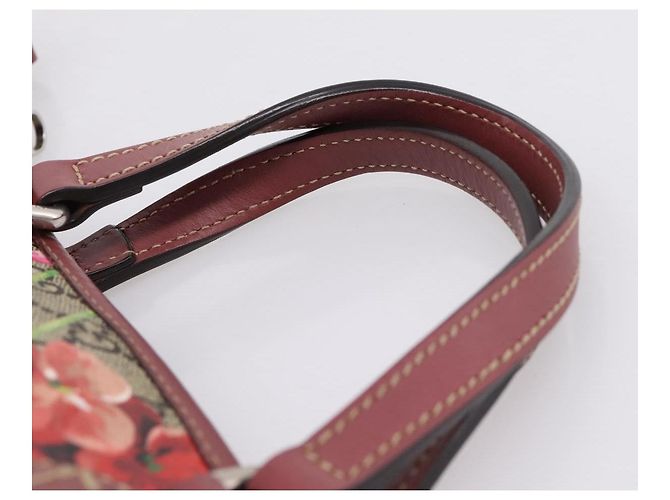 Borsa GUCCI GG Supreme Blooms PVC 2way Beige Pink 429019 Auth LN091V Rosa - vista 14