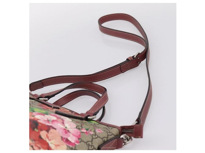 Borsa GUCCI GG Supreme Blooms PVC 2way Beige Pink 429019 Auth LN091V Rosa - vista 15