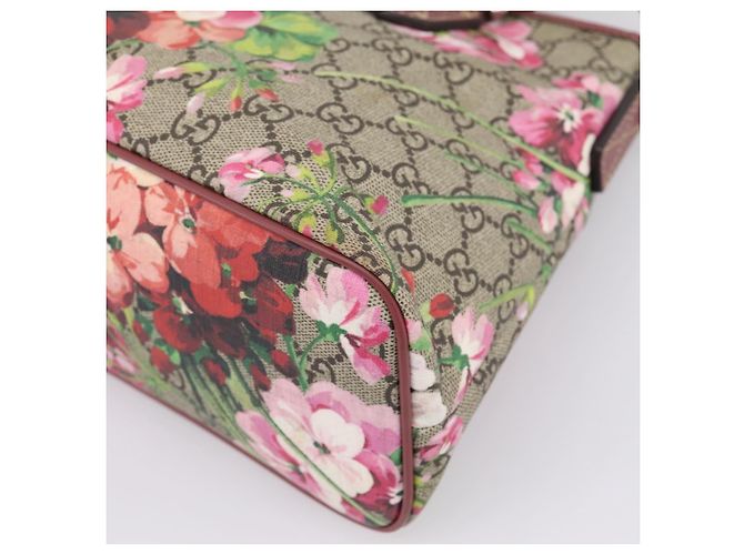 Borsa GUCCI GG Supreme Blooms PVC 2way Beige Pink 429019 Auth LN091V Rosa - vista 17