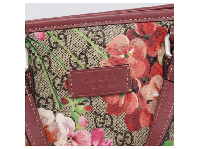 Borsa GUCCI GG Supreme Blooms PVC 2way Beige Pink 429019 Auth LN091V Rosa - vista 20
