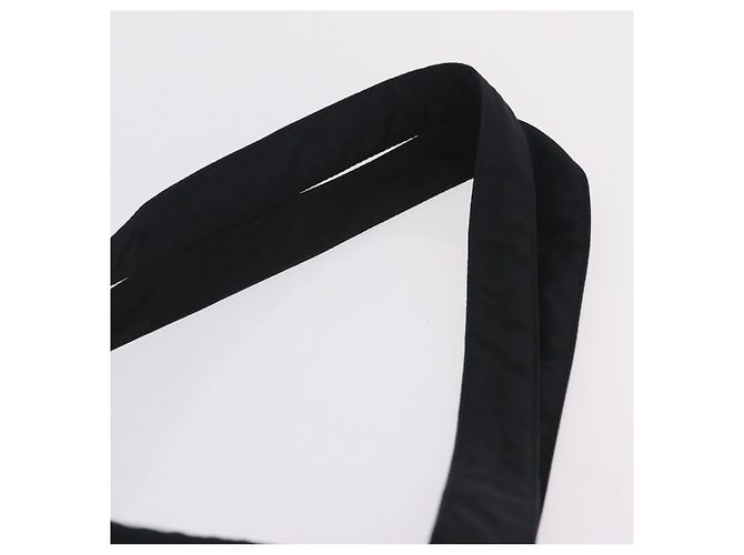 Bolsa de Ombro Miu Miu Nylon Black Silver Auth ka6516 Preto Prata - vista 14