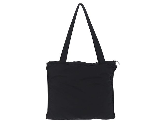 Bolsa de Ombro Miu Miu Nylon Black Silver Auth ka6516 Preto Prata - vista 2