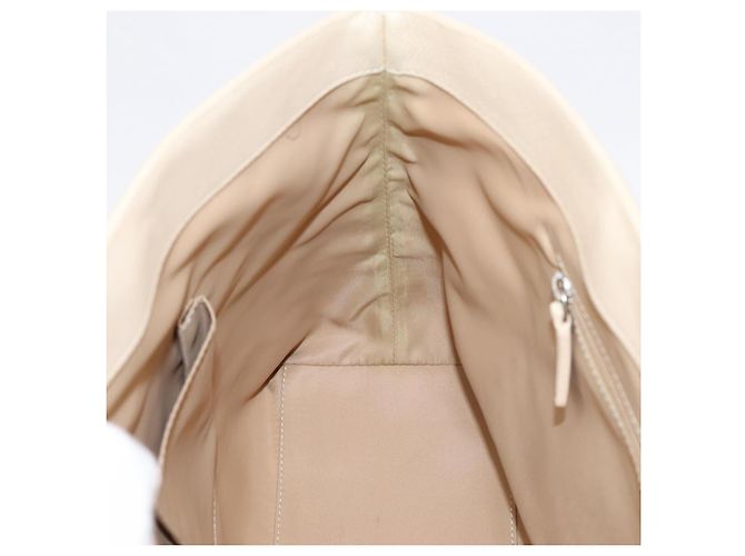 Christian Dior Trotter Canvas Handtasche Beige Silver Auth 201379M Silber - Ansicht 23