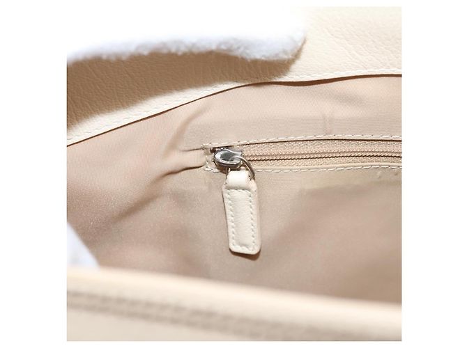 Christian Dior Trotter Canvas Handtasche Beige Silver Auth 201379M Silber - Ansicht 24