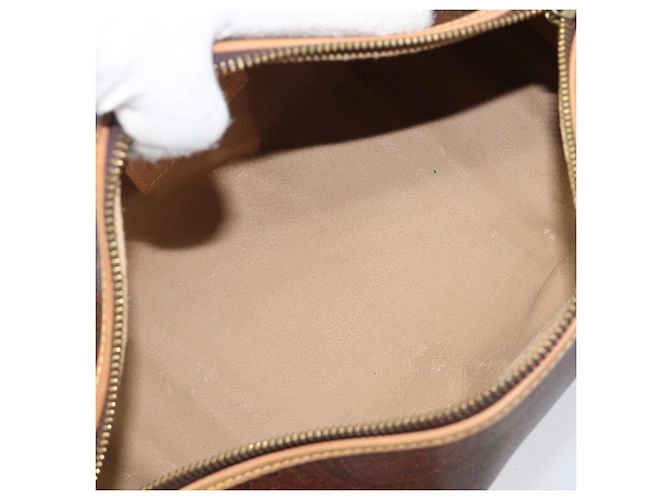Bolsa ETRO PVC Canvas Brown Gold Auth 206896 Marrom Dourado - vista 11