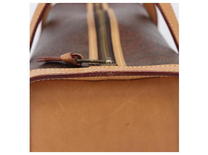 Bolsa ETRO PVC Canvas Brown Gold Auth 206896 Marrom Dourado - vista 5