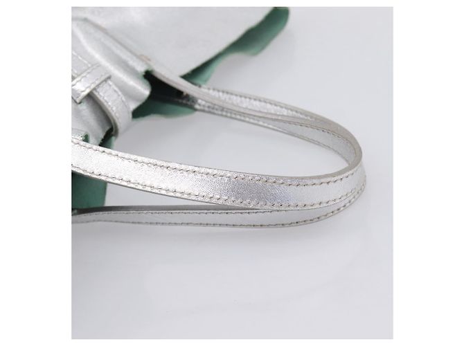 Tiffany & Co. Hand Bag Leather Silver Auth 206887A Silvery - view 7