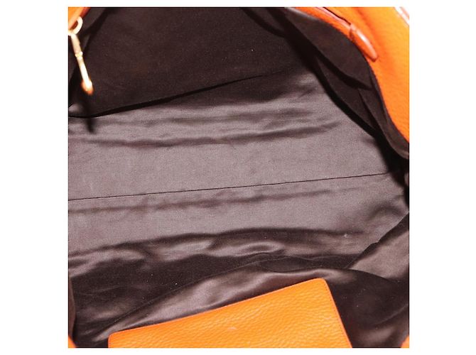 Saco Tote Miu Miu em Couro 2way Laranja Tom Dourado Auth BA16090 - vista 11