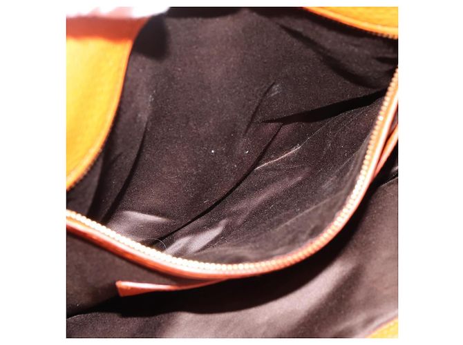 Saco Tote Miu Miu em Couro 2way Laranja Tom Dourado Auth BA16090 - vista 27