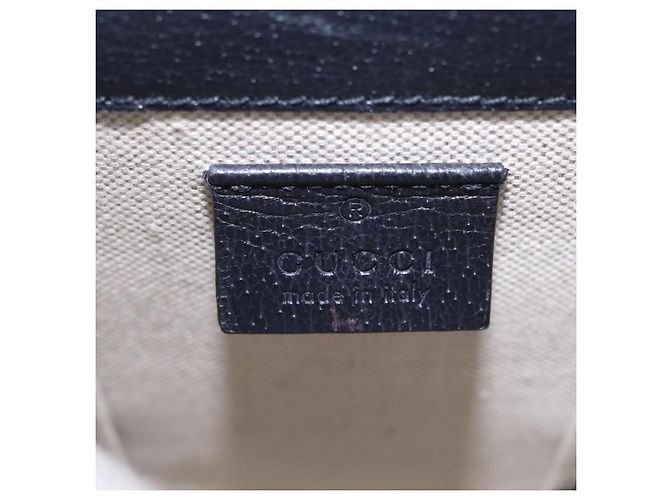 Bolsa de Ombro GUCCI GG Supreme PVC Navy Silver 625615 Auth ka6531V Prata Azul marinho - vista 22