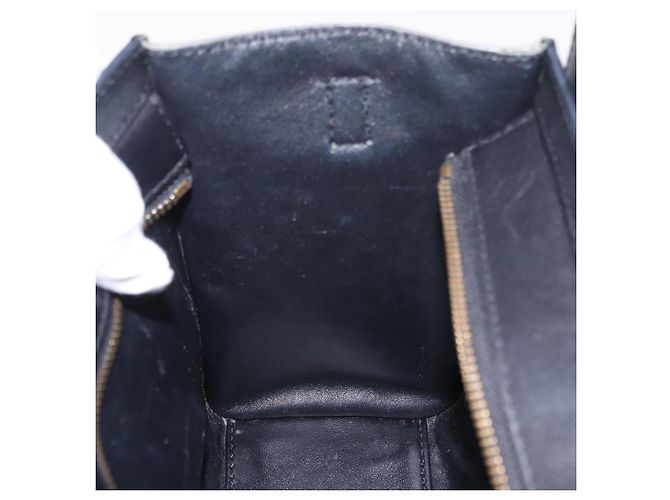 Céline Borsa a mano CELINE Luggage Nano Shopper in pelle 2way Rosa Tono Oro Auth ka6469V - vista 24