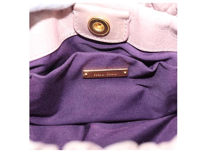 Miu Miu Vitellolux Handtasche Leder 2way Rosa Goldfarben Auth 206664V Pink - Ansicht 19