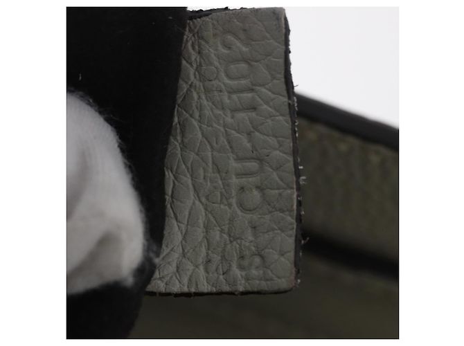 Céline CELINE Luggage Mini Shopper Hand Bag Leather Ivory Silver Auth LN052V Argento Crudo - vista 12