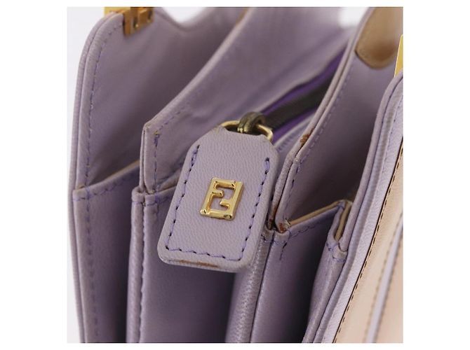 FENDI Handtasche Leder Lila Goldton Auth BA16086 - Ansicht 10