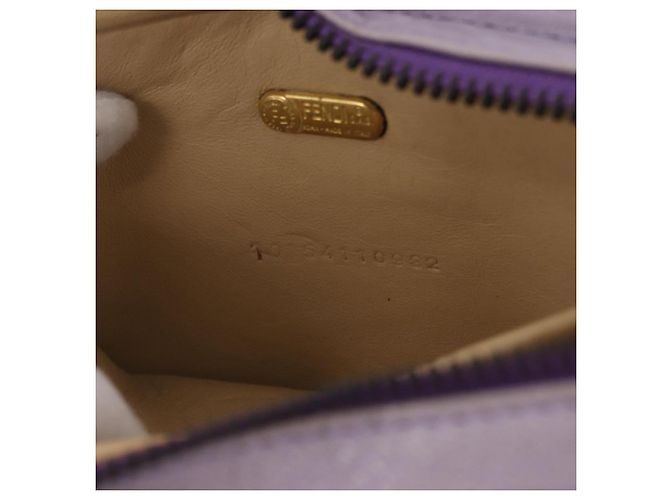 FENDI Handtasche Leder Lila Goldton Auth BA16086 - Ansicht 12