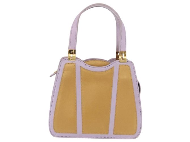 FENDI Handtasche Leder Lila Goldton Auth BA16086 - Ansicht 13