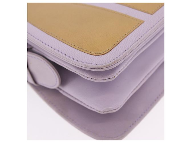 FENDI Handtasche Leder Lila Goldton Auth BA16086 - Ansicht 15