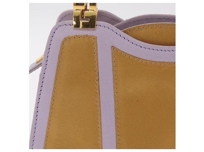 FENDI Handtasche Leder Lila Goldton Auth BA16086 - Ansicht 2