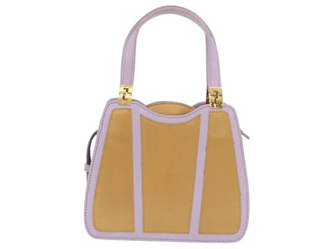 FENDI Handtasche Leder Lila Goldton Auth BA16086 - Ansicht 3