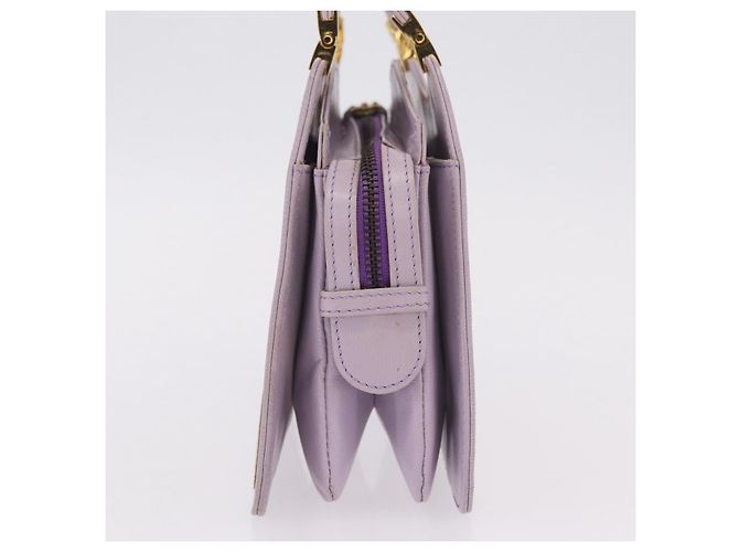FENDI Handtasche Leder Lila Goldton Auth BA16086 - Ansicht 4