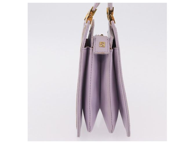 FENDI Handtasche Leder Lila Goldton Auth BA16086 - Ansicht 5