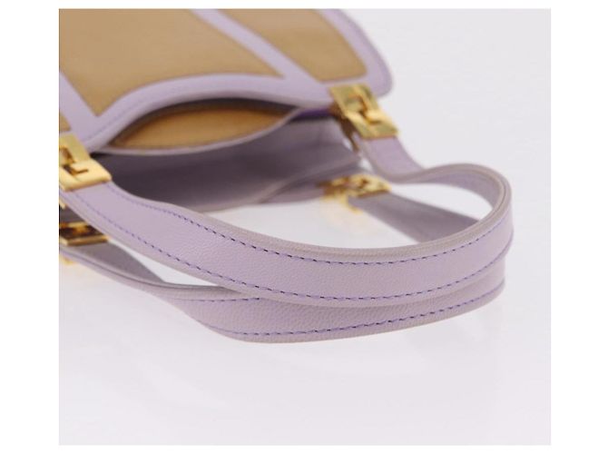 FENDI Handtasche Leder Lila Goldton Auth BA16086 - Ansicht 8
