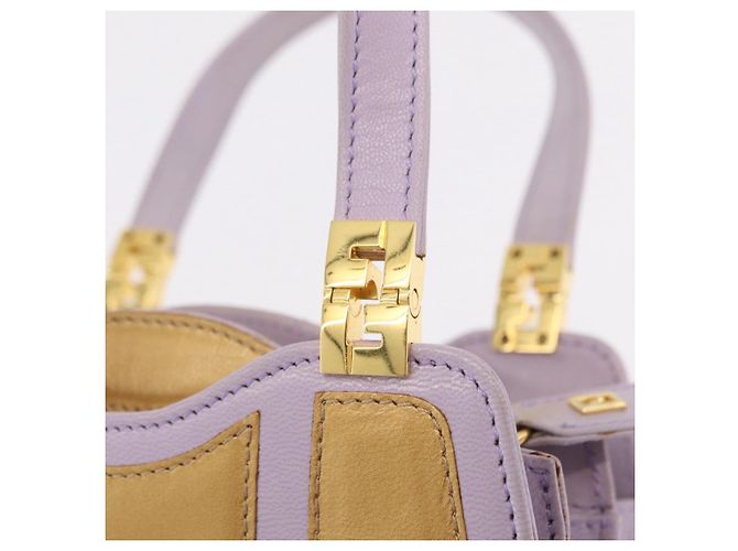 FENDI Handtasche Leder Lila Goldton Auth BA16086 - Ansicht 9