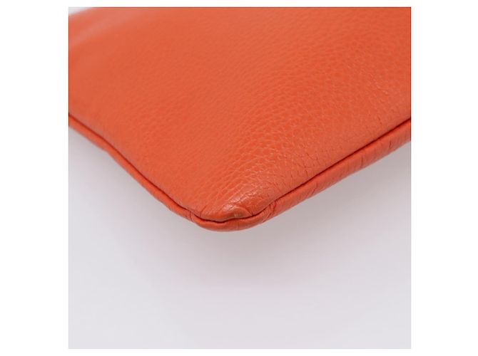 Borsa Clutch GUCCI in Pelle Outlet Orange Gold 449653 Auth ep16394A - vista 14
