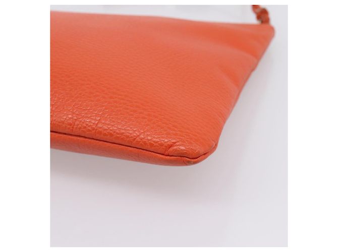 Borsa Clutch GUCCI in Pelle Outlet Orange Gold 449653 Auth ep16394A - vista 15
