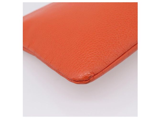 Borsa Clutch GUCCI in Pelle Outlet Orange Gold 449653 Auth ep16394A - vista 16