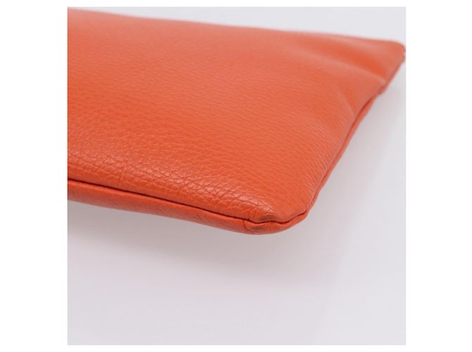 Borsa Clutch GUCCI in Pelle Outlet Orange Gold 449653 Auth ep16394A - vista 7