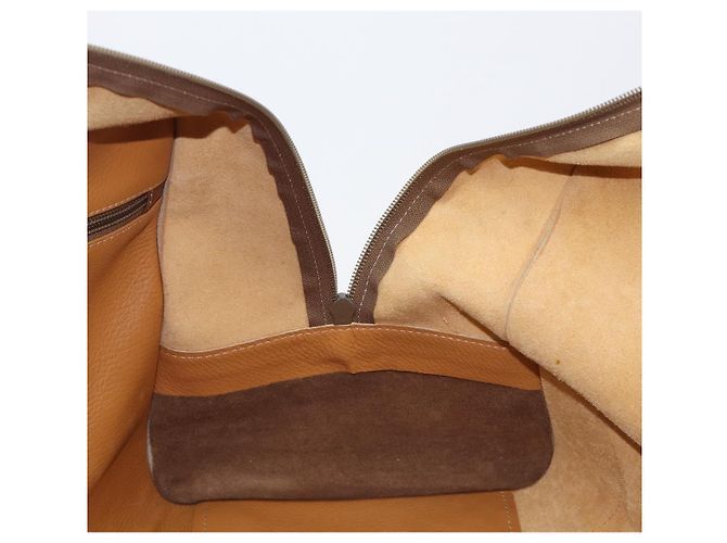 Bolsa Boston LOEWE em couro bege dourado autêntica bs37201 - vista 18