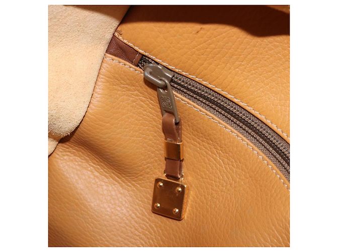 Bolsa Boston LOEWE em couro bege dourado autêntica bs37201 - vista 20