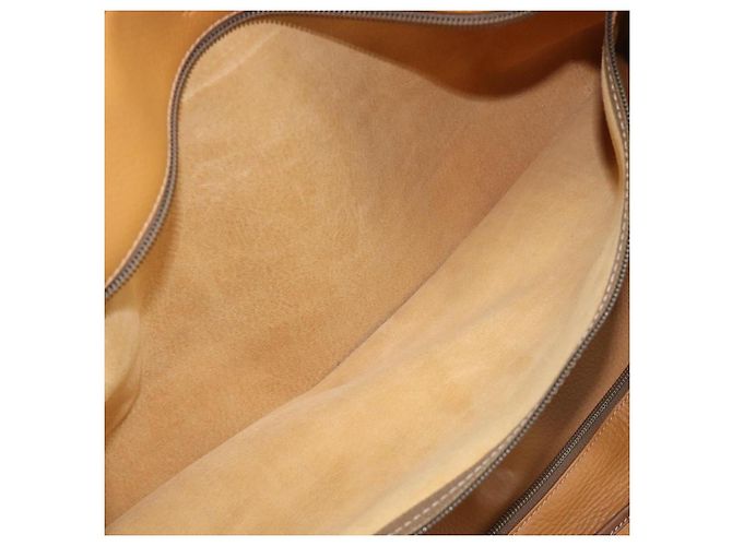 Bolsa Boston LOEWE em couro bege dourado autêntica bs37201 - vista 21