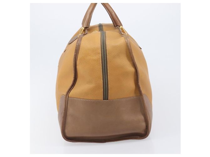 Bolsa Boston LOEWE em couro bege dourado autêntica bs37201 - vista 3