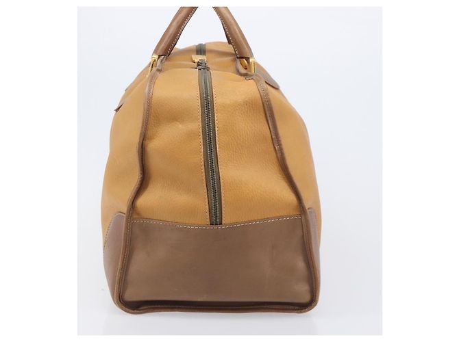 Bolsa Boston LOEWE em couro bege dourado autêntica bs37201 - vista 4