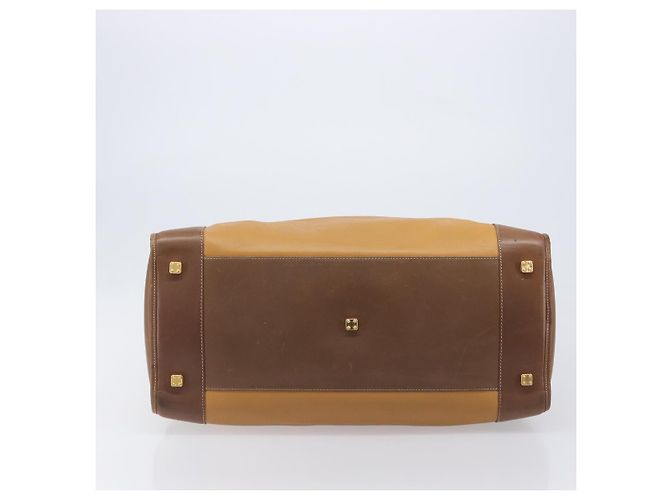 Bolsa Boston LOEWE em couro bege dourado autêntica bs37201 - vista 5