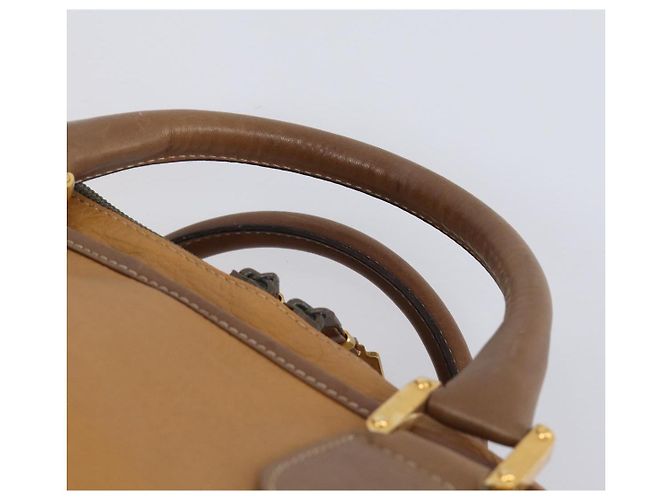 Bolsa Boston LOEWE em couro bege dourado autêntica bs37201 - vista 8