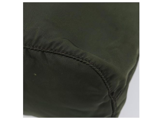 PRADA Nylon Pochette Green Silver Auth 207600A Silber Grün - Ansicht 15