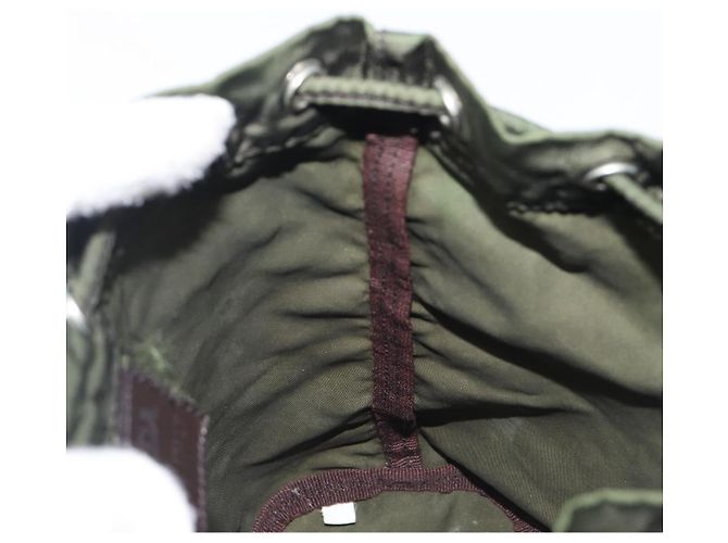 PRADA Nylon Pochette Green Silver Auth 207600A Silber Grün - Ansicht 19
